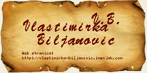 Vlastimirka Biljanović vizit kartica